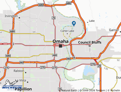 MICHELIN Omaha map - ViaMichelin