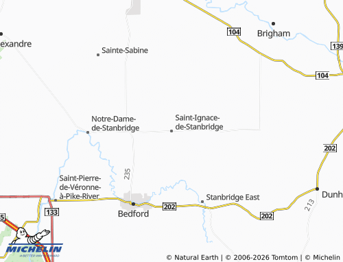 Carte MICHELIN Saint-Ignace-de-Stanbridge - ViaMichelin