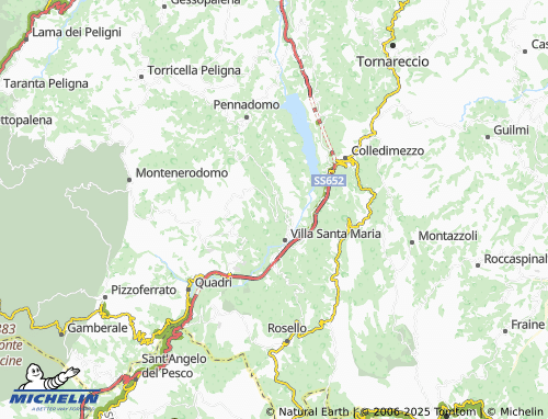 Mappa MICHELIN Montelapiano - ViaMichelin