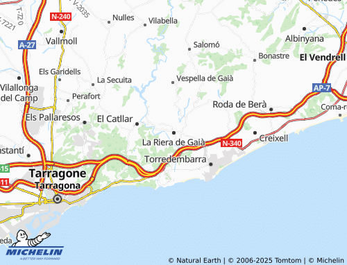 MICHELIN La Riera de Gaià map - ViaMichelin