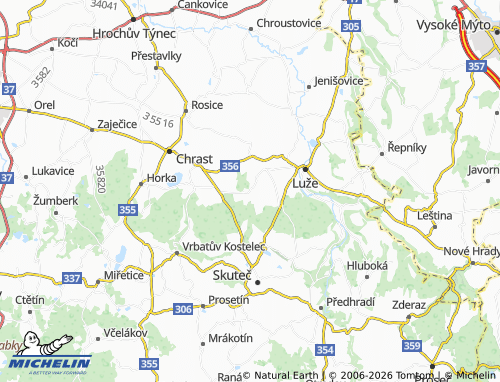 Kaart MICHELIN Hroubovice - ViaMichelin