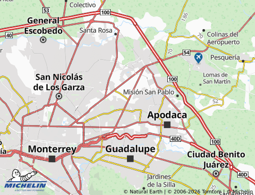 Mappa MICHELIN Monterrey Business Park - ViaMichelin