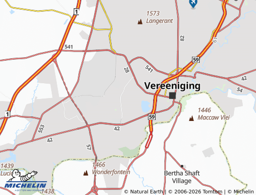 MICHELIN-Landkarte Tshepiso - ViaMichelin