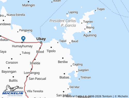 MICHELIN Sinandigan map - ViaMichelin