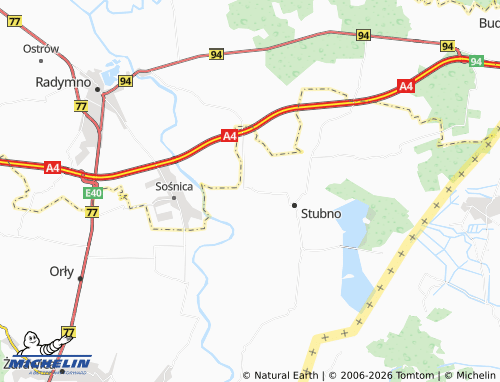 MICHELIN Stubienko map - ViaMichelin