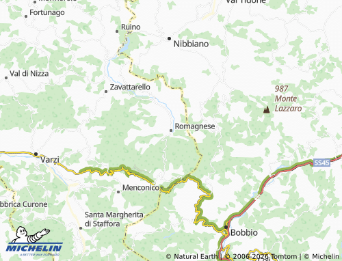 MICHELIN Romagnese map - ViaMichelin