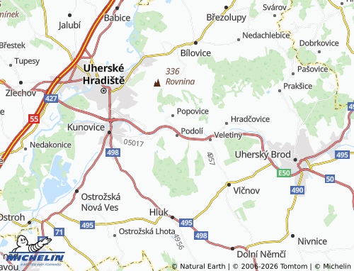 Mappa MICHELIN Podolí - ViaMichelin