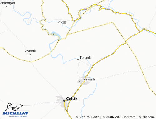 MICHELIN Torunlar map - ViaMichelin