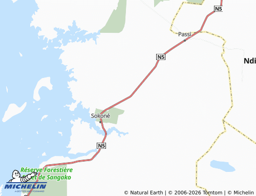 Mapa MICHELIN Tiamene - ViaMichelin