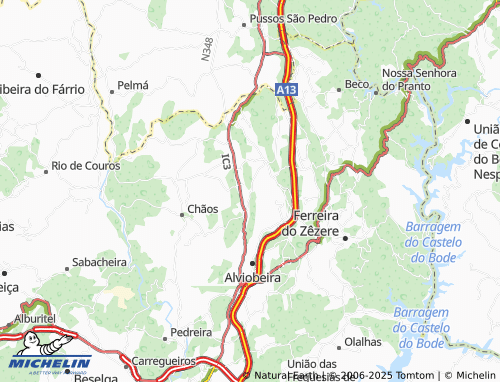 MICHELIN-Landkarte Serra do Balas - ViaMichelin