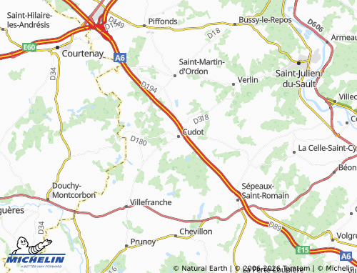 MICHELIN Cudot map - ViaMichelin