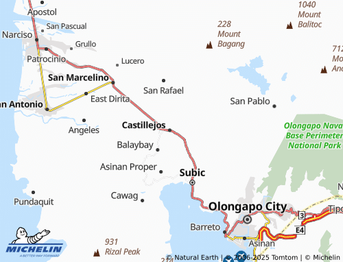 MICHELIN Del Pilar map - ViaMichelin