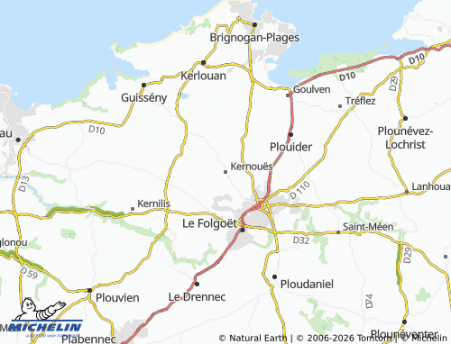 Mappa MICHELIN Kernouës - ViaMichelin
