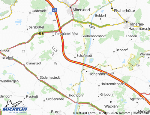 MICHELIN Schafstedt map - ViaMichelin
