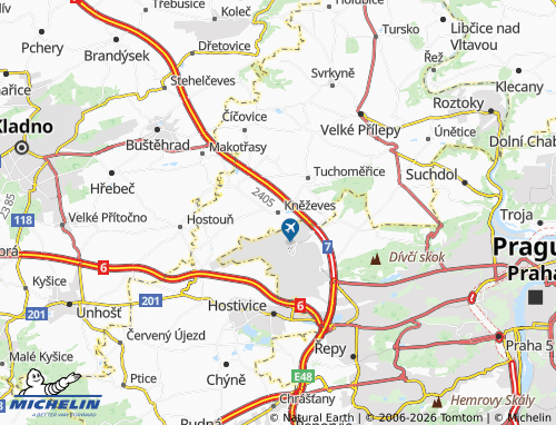 Mapa MICHELIN Kněževes - ViaMichelin