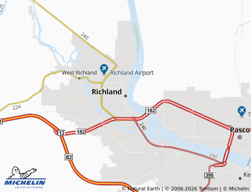 Carte MICHELIN Richland - ViaMichelin