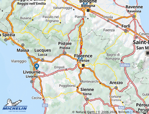 MICHELIN Prato map - ViaMichelin