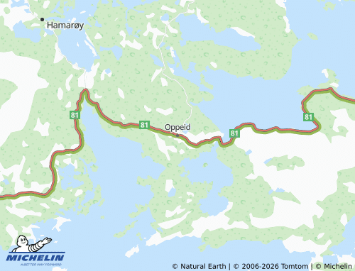 MICHELIN-Landkarte Oppeid - ViaMichelin
