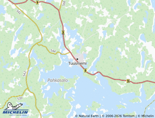 Kaart MICHELIN Tuusniemi - ViaMichelin