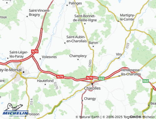 MICHELIN Champlecy map - ViaMichelin