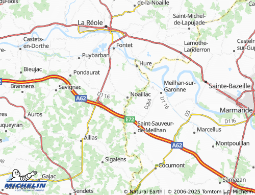MICHELIN-Landkarte Noaillac - ViaMichelin