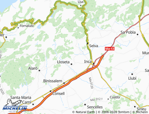 Mappa MICHELIN Biniamar - ViaMichelin