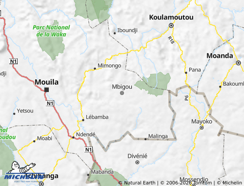Mappa MICHELIN Boumi-Louetsi - ViaMichelin