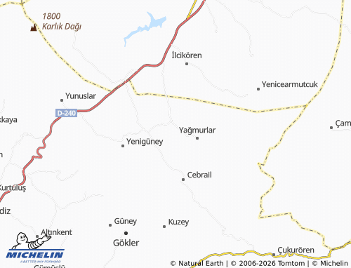 MICHELIN Samralar map - ViaMichelin