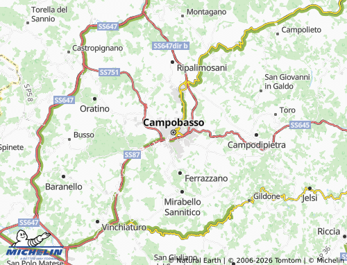 MICHELIN Campobasso map - ViaMichelin