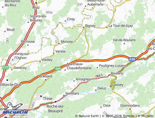 Mapa MICHELIN Chaudefontaine - ViaMichelin