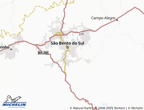 MICHELIN Vinte e Cinco de Julho map - ViaMichelin