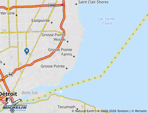 Mappa MICHELIN Grosse Pointe Farms - ViaMichelin