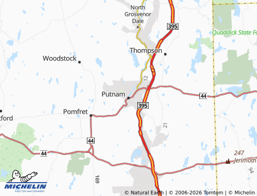 Mapa MICHELIN Putnam - ViaMichelin