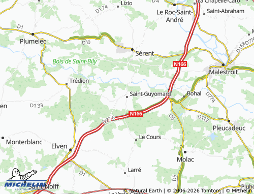 Mappa MICHELIN Saint-Guyomard - ViaMichelin