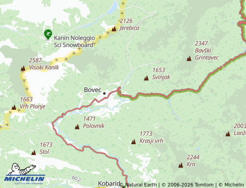 MICHELIN Kal-Koritnica map - ViaMichelin