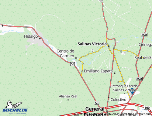 MICHELIN-Landkarte Centro de Carmen - ViaMichelin