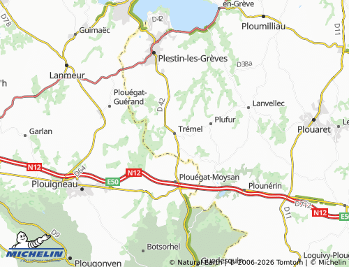 MICHELIN Trémel map - ViaMichelin