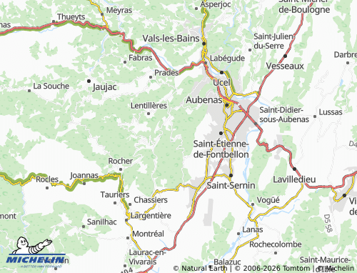 MICHELIN Ailhon map - ViaMichelin
