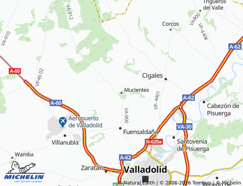 MICHELIN Mucientes map - ViaMichelin