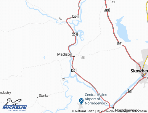 Kaart MICHELIN Madison - ViaMichelin
