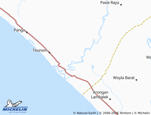 MICHELIN Alue Krueng map - ViaMichelin