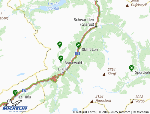 MICHELIN-Landkarte Betschwanden - ViaMichelin