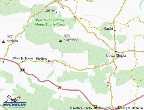 MICHELIN Huta Podłysica map - ViaMichelin