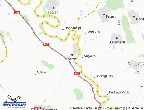 MICHELIN-Landkarte Mitoc - ViaMichelin