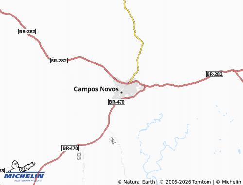 Mapa MICHELIN Campos Novos - ViaMichelin