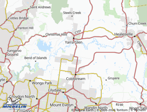MICHELIN Yering map - ViaMichelin