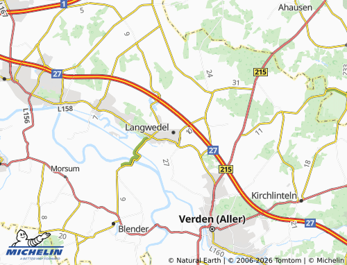 MICHELIN Langwedel map - ViaMichelin