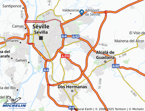 Carte MICHELIN Urbanización Sevilla Golf - ViaMichelin
