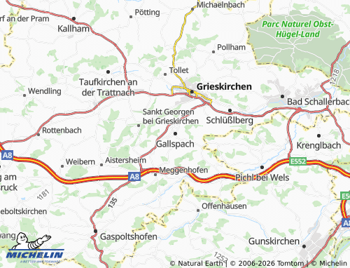 MICHELIN Gallspach map - ViaMichelin