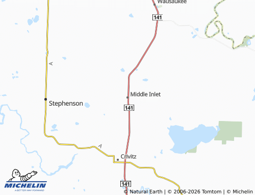 Carte MICHELIN Middle Inlet - ViaMichelin